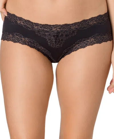 Maidenform Women's Everyday Pretty Cheeky Low Rise Hipster Panty In Black