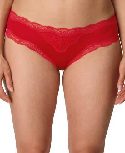 Maidenform Women's Everyday Pretty Cheeky Low Rise Hipster Panty In Red