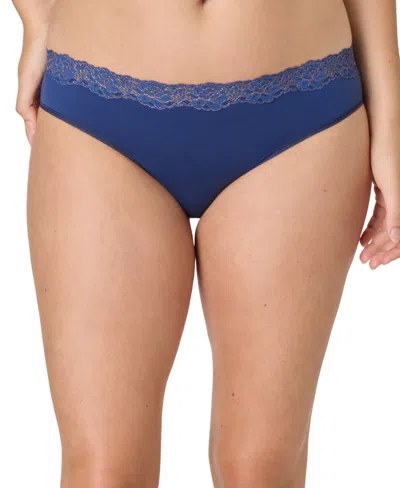 Maidenform Women's Everyday Pretty Lace Cheeky Bikini Panty In Blue