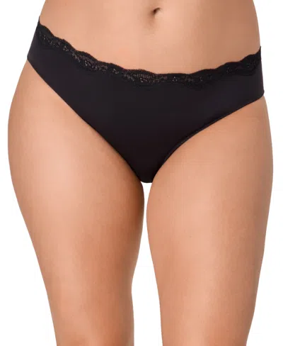 Maidenform Women's Everyday Pretty Lace Cheeky Bikini Panty In Black