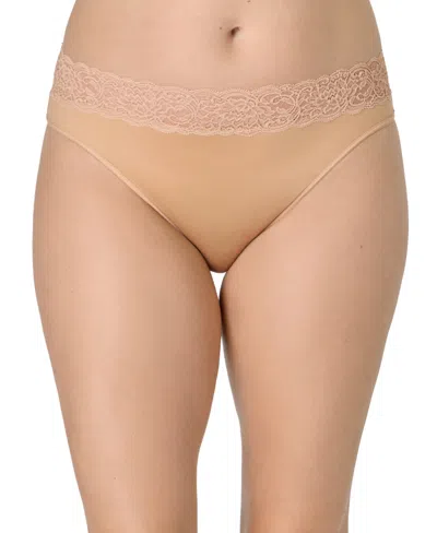 Maidenform Women's Everyday Pretty Lace Hi Cut Brief Panty In Neutral
