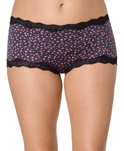 Maidenform Women's Everyday Pretty Lace Mid Rise Boyshort Panty In Multi