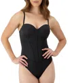 Maidenform Women's Firm Control Tummy-shaping Multiway Thong Bodysuit Dms131 In Xbk,black