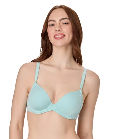 Maidenform Women's One Fab Fit 2.0 T-shirt Shaping Underwire Bra Dm7543 In Blue