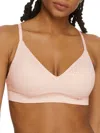 Maidenform Pure Comfort Modern Scoop Neck Wireless Bra Dm7682 In Beige