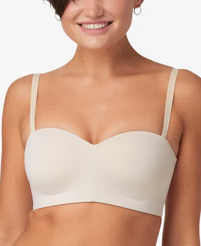 Maidenform Women's Pure Comfort Wireless Strapless Bandeau Bra Dm7685 In Almond
