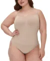 Maidenform Women's Everyday Seamless Shapewear Thong Bodysuit Dms830 In Evening Blush