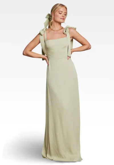 Maids To Measure Allegra Tie Shoulder Bridesmaid Dress In Green