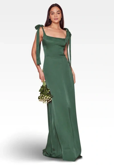 Maids To Measure Allegra Tie Shoulder Bridesmaid Dress In Green