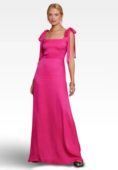Maids To Measure Allegra Tie Shoulder Bridesmaid Dress In Pink