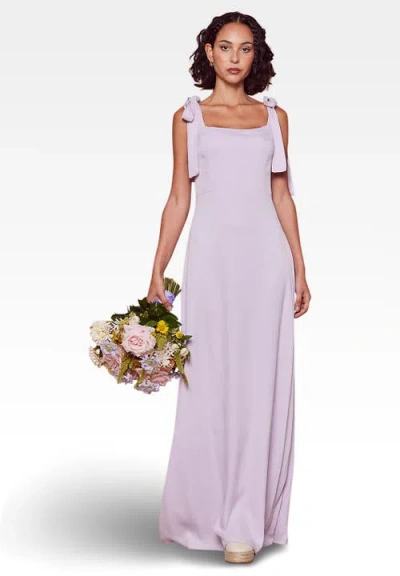 Maids To Measure Allegra Tie Shoulder Bridesmaid Dress In Purple