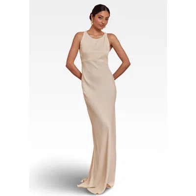 Maids To Measure Coco Satin Dress In Neutral