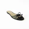Maile Women's Macky Flat Sandal In Black In Black