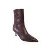 Maile Women's Stacie Kitten Heel Boot In Brown Snake In Brown