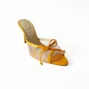 Maile Women's Yellow / Orange Pony Heel In Mango Orange In Yellow/orange