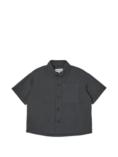 Main Story Kids' Chest-pocket Short-sleeve Shirt In Blue
