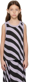Main Story Kids Gray Striped Tank Top In Dapple Grey