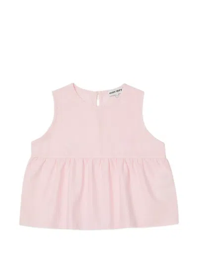 Main Story Kids' Sleeveless Ruffled Blouse In Pink