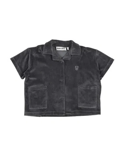 Main Story Babies'  Toddler Boy Shirt Charcoal Size 6 Organic Cotton In Gray