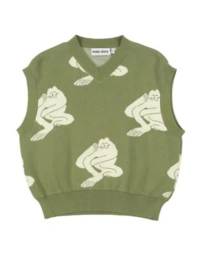 Main Story Babies'  Toddler Boy Sweater Military Green Size 6 Organic Cotton
