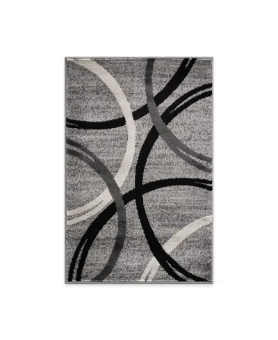 Main Street Rugs Alba 377 2'7"x4' Area Rug In Gray