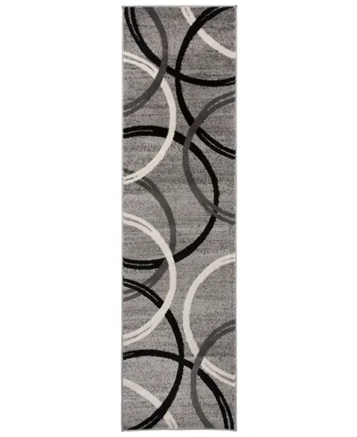 Main Street Rugs Alba 377 2'7"x6' Area Rug In Gray