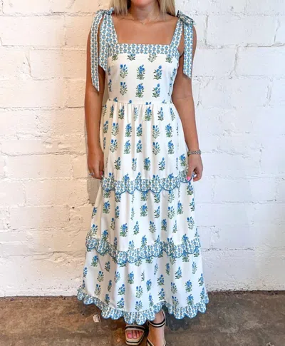 Main Strip April Showers Maxi Dress In Blue