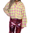 Main Strip Bellas Beauty Cardigan In Yellow/pink In Multi
