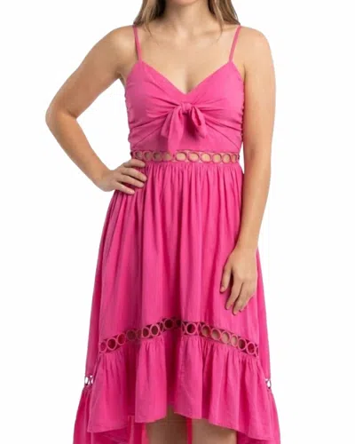 Main Strip Bestie Bow Dress In Pink