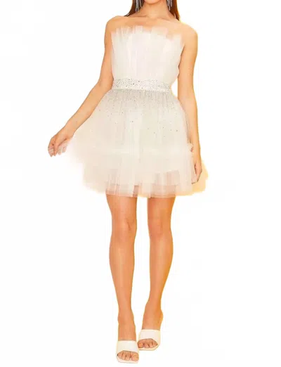 Main Strip Bling Pixie Dress In White