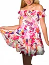 Main Strip Bouquet Babe Mini Dress In Multi In Multi