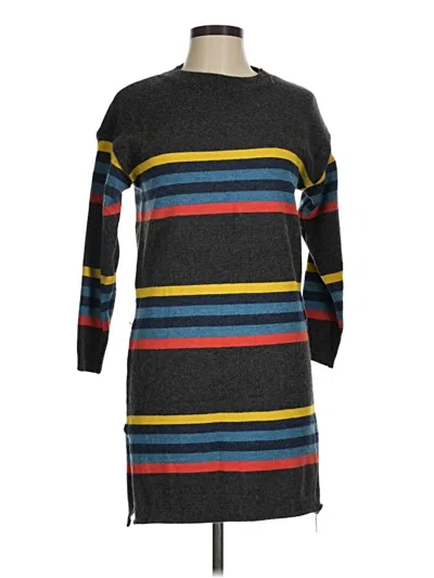 Pre-owned Main Strip Casual Dress In Gray