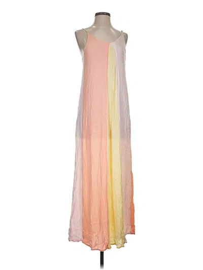 Pre-owned Main Strip Casual Dress In Pink