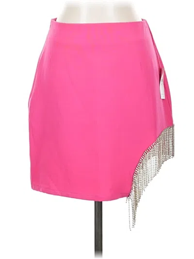 Main Strip Casual Skirt In Pink