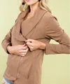 Main Strip Chic Side Zip Jacket In Chocolate In Gold