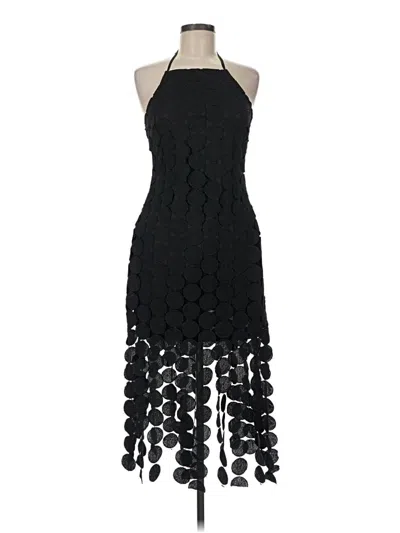 Pre-owned Main Strip Cocktail Dress In Black