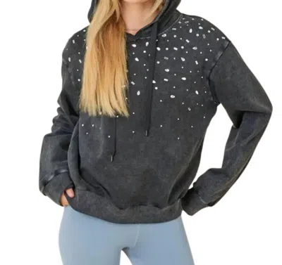 Main Strip Distressed Graphic Hoodie Sweatshirt In Gray In Grey