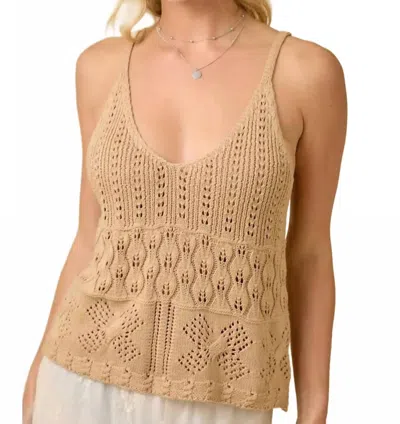 Main Strip Golden Hour Knit Top In Taupe In Neutral