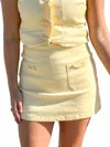 Main Strip Golen Girl Skirt In Soft Yellow In Neutral