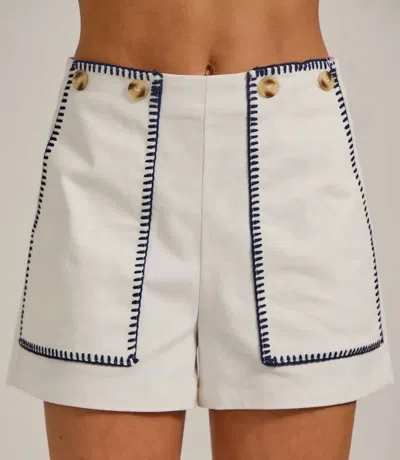 Main Strip Harbor Stitch Shorts In White