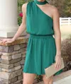 Main Strip It's My Time Dress In Dark Green In Green