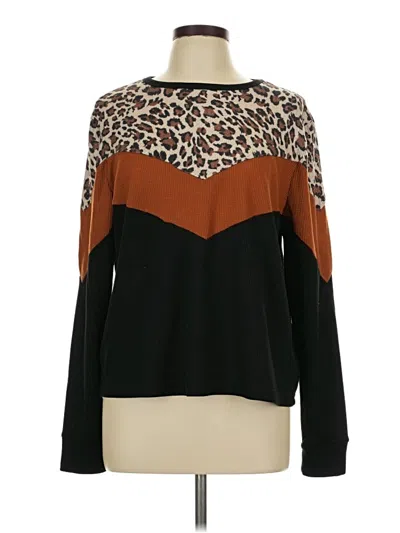 Pre-owned Main Strip Long Sleeve Turtleneck In Brown