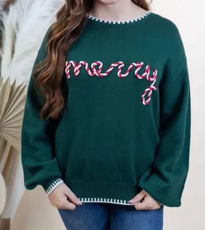 Main Strip Merry Sweater In Green