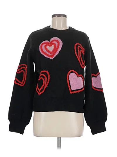 Main Strip Pullover Sweater In Black