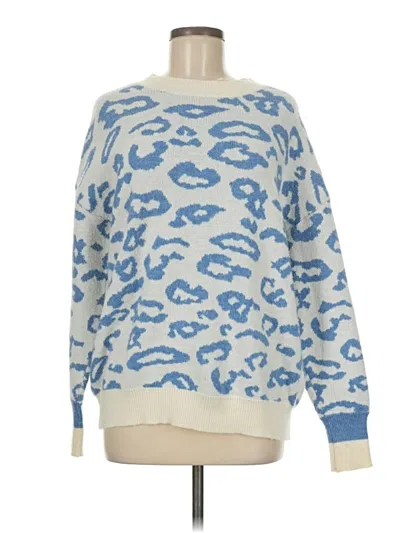Pre-owned Main Strip Pullover Sweater In Blue