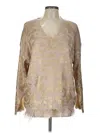 Main Strip Pullover Sweater In Gold