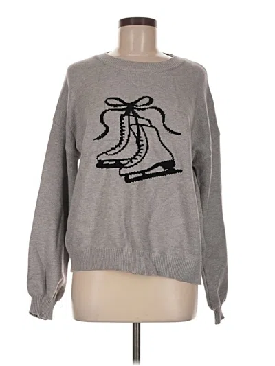 Pre-owned Main Strip Pullover Sweater In Gray