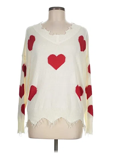 Pre-owned Main Strip Pullover Sweater In Ivory