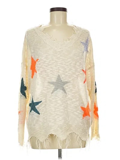 Pre-owned Main Strip Pullover Sweater In Ivory