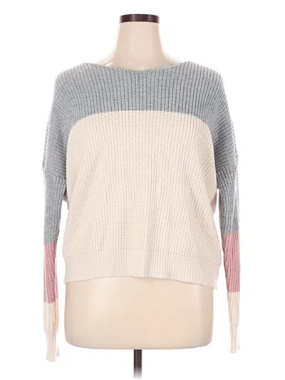 Pre-owned Main Strip Pullover Sweater In Pink